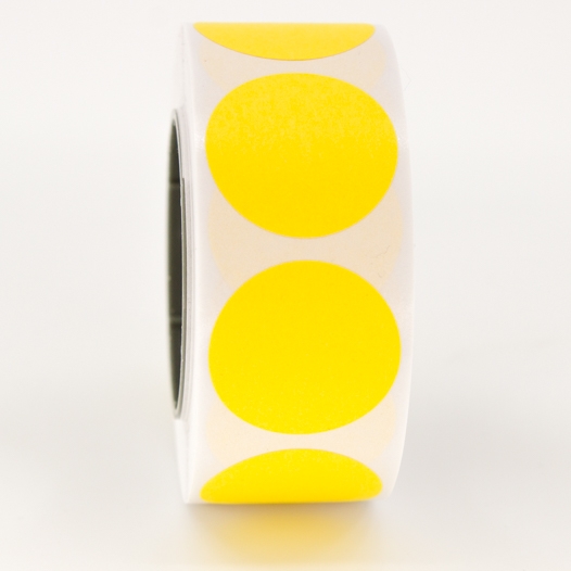 Ценники - Кружочки лимон D=30mm 500шт, Мультилейбл
