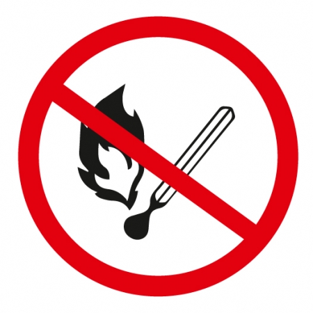 Наклейка «Не пользоваться открытым огнем
